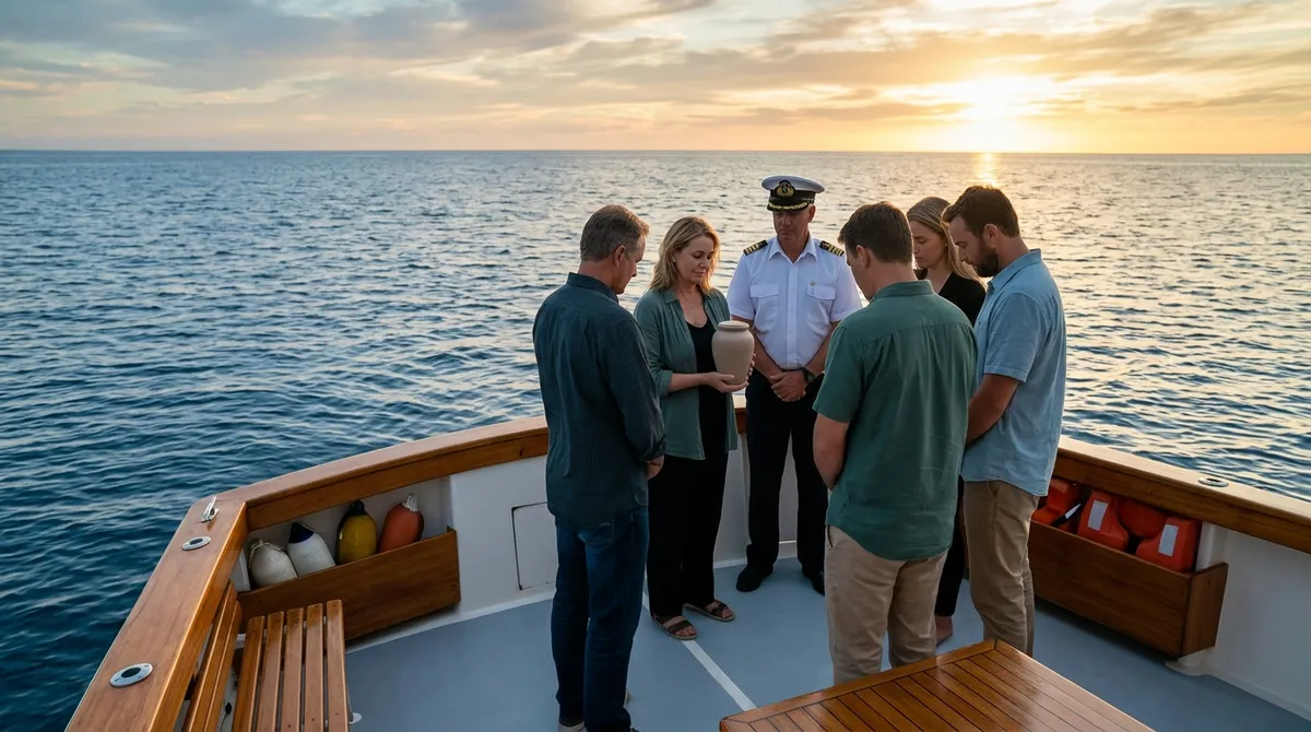 ash scattering at sea