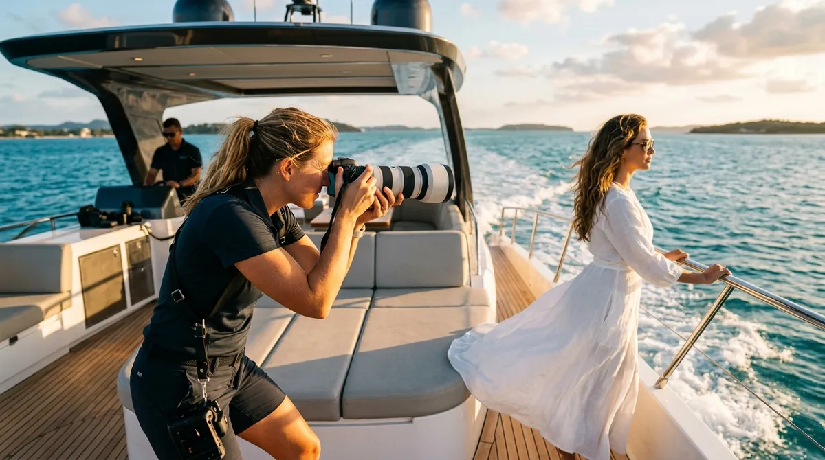 yacht photoshoot