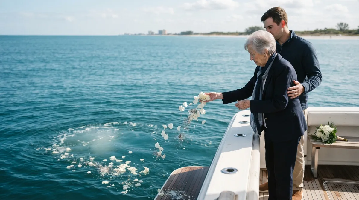 Casting ceremony at sea Clearwater