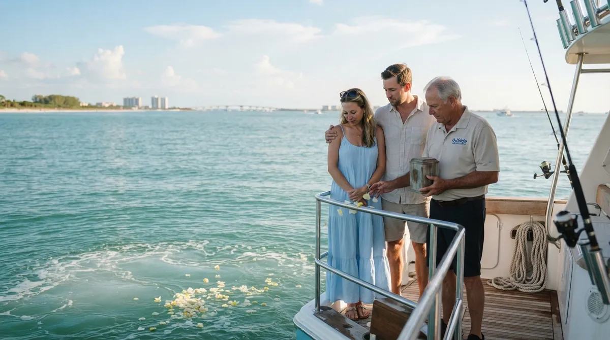 Casting ceremony at sea Clearwater
