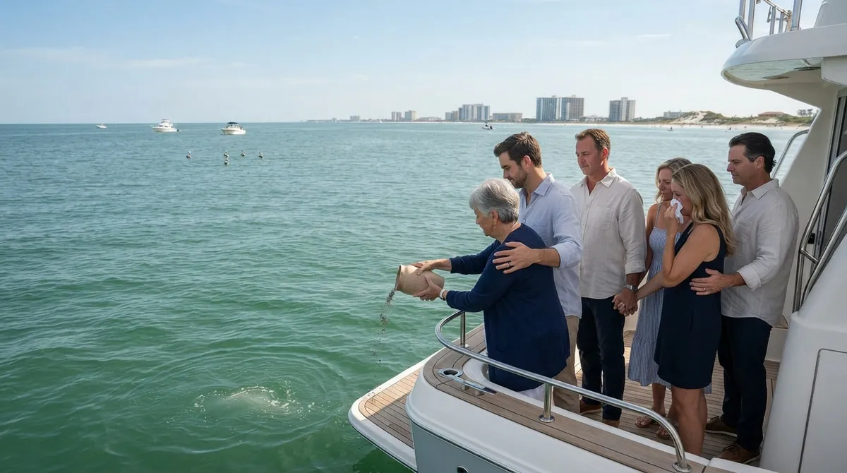 Casting ceremony at sea Clearwater