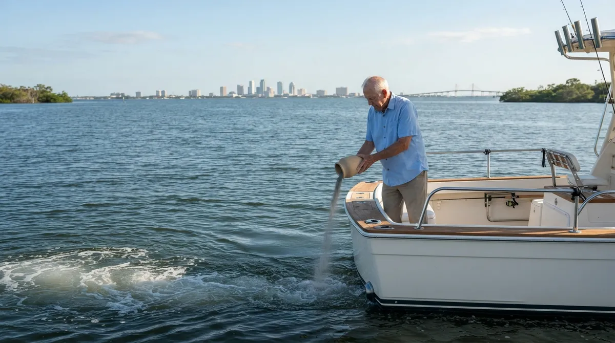 Ash scattering boat charter Tampa Bay