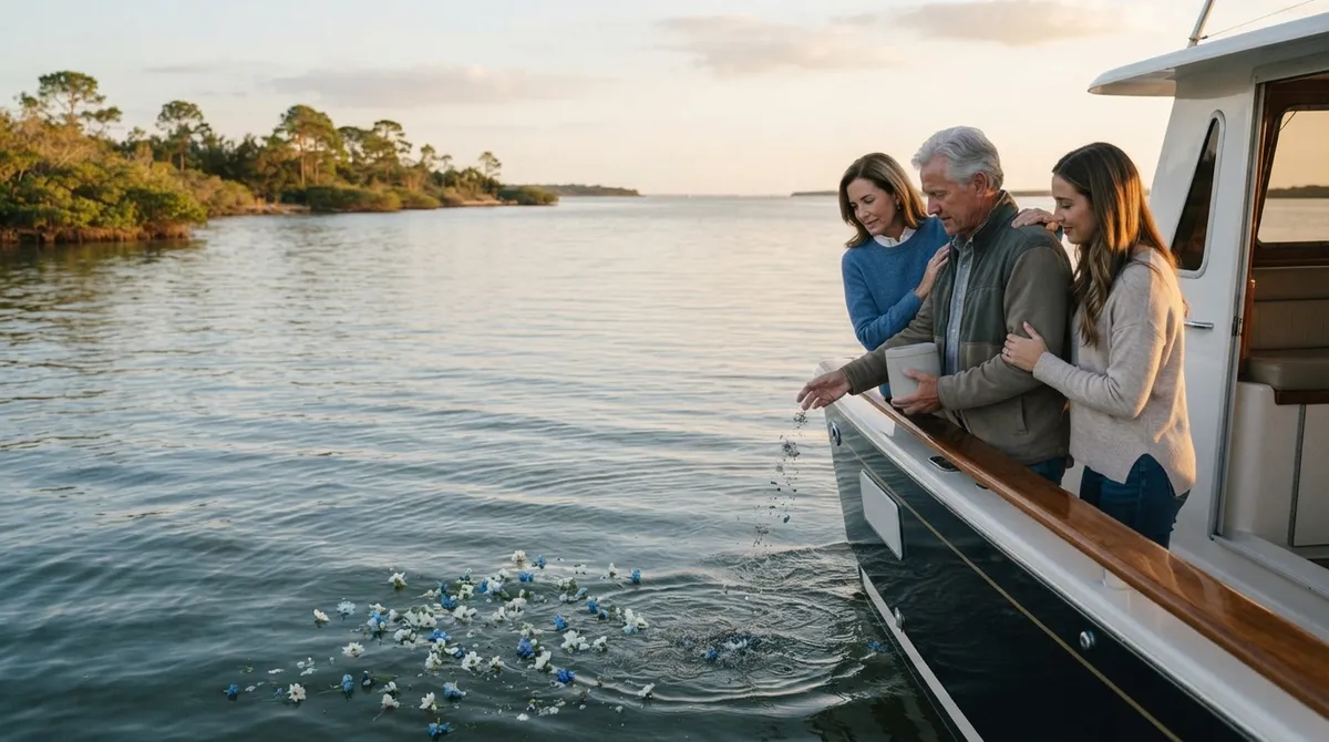 scattering ashes on water