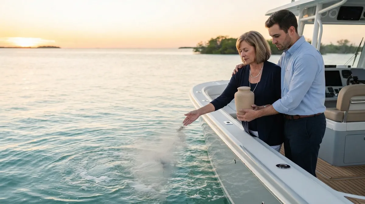 scattering ashes on water