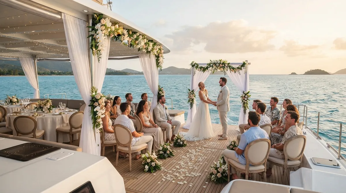 charter boat for wedding