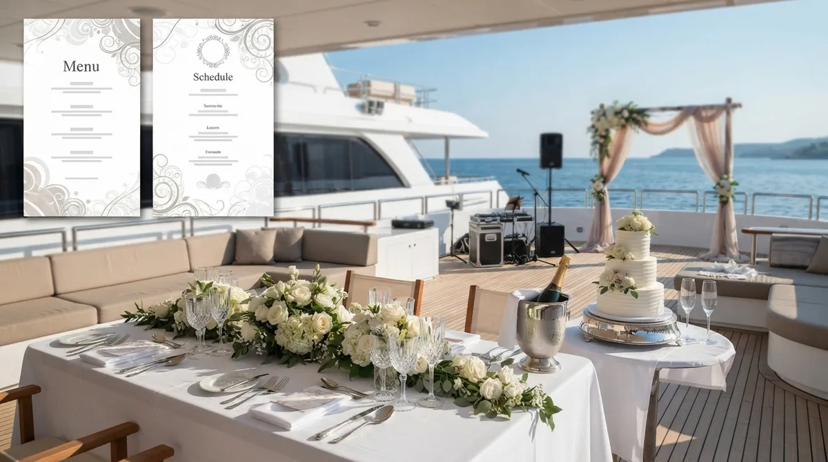 charter boat for wedding