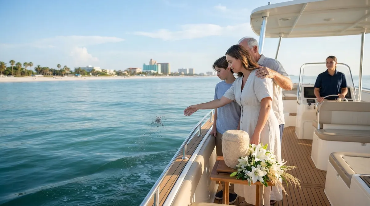 Ash scattering ceremony packages Clearwater Beach