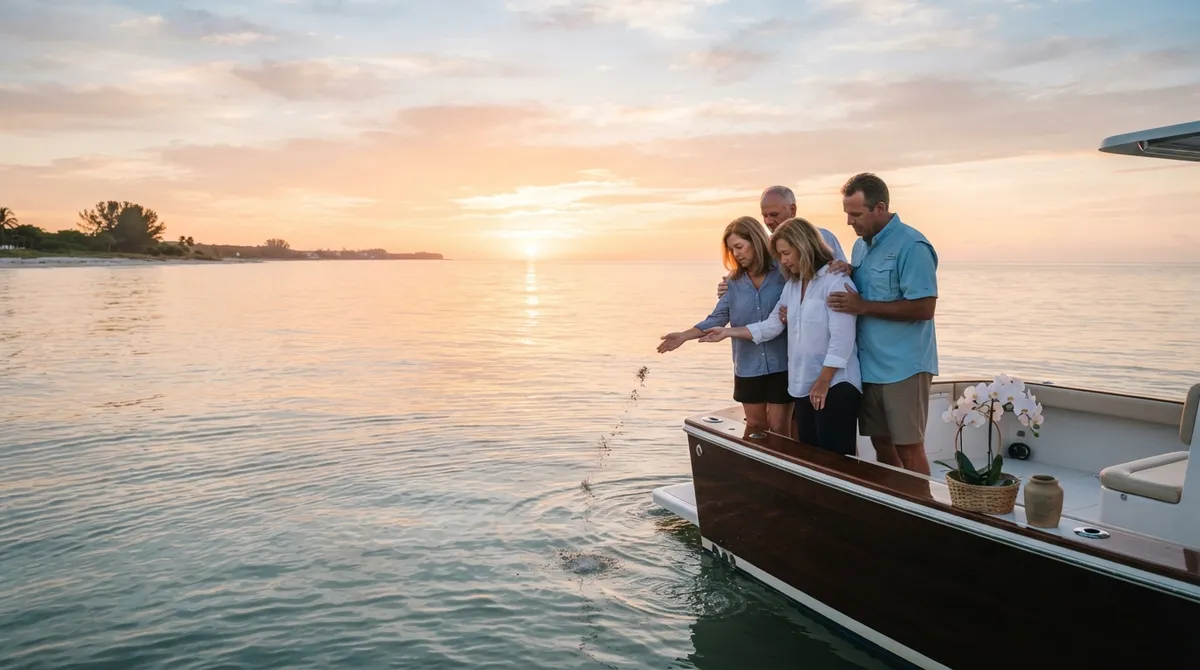 Sunrise ash scattering ceremony Florida