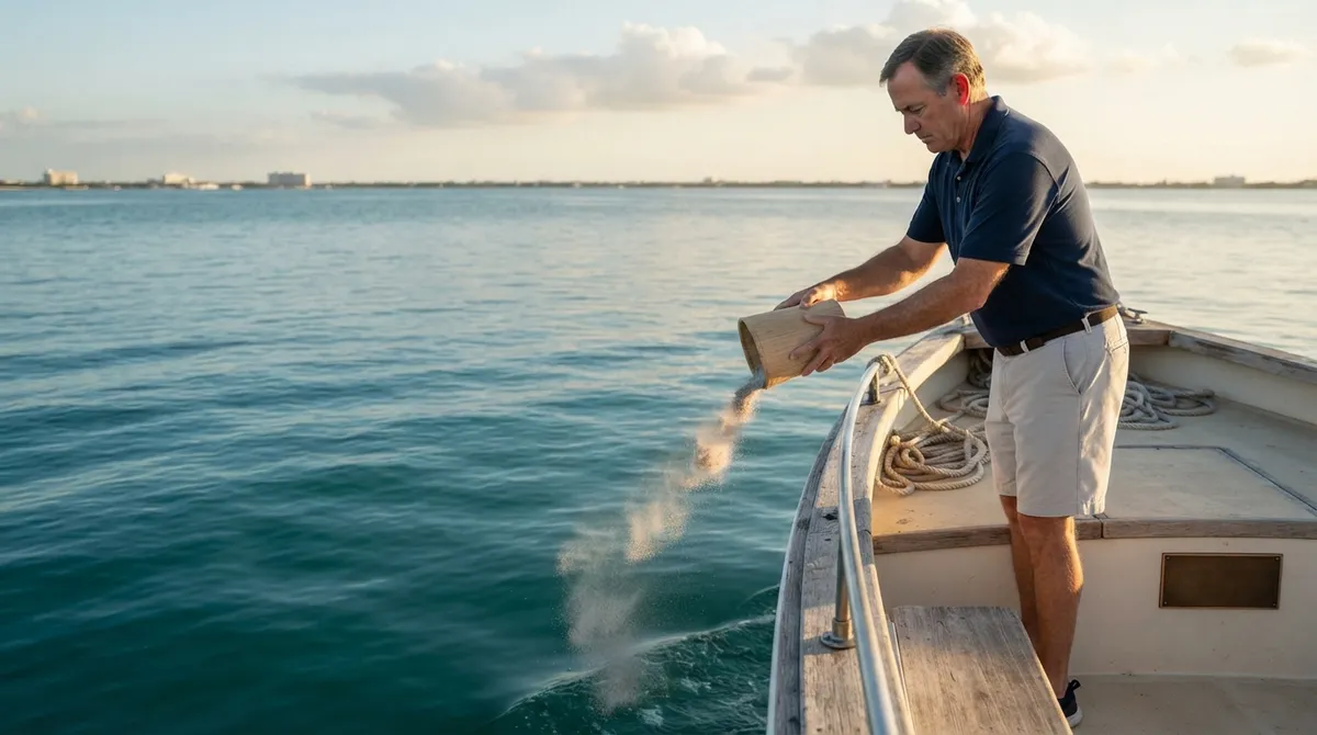 Non-attended ash scattering service Tampa Bay