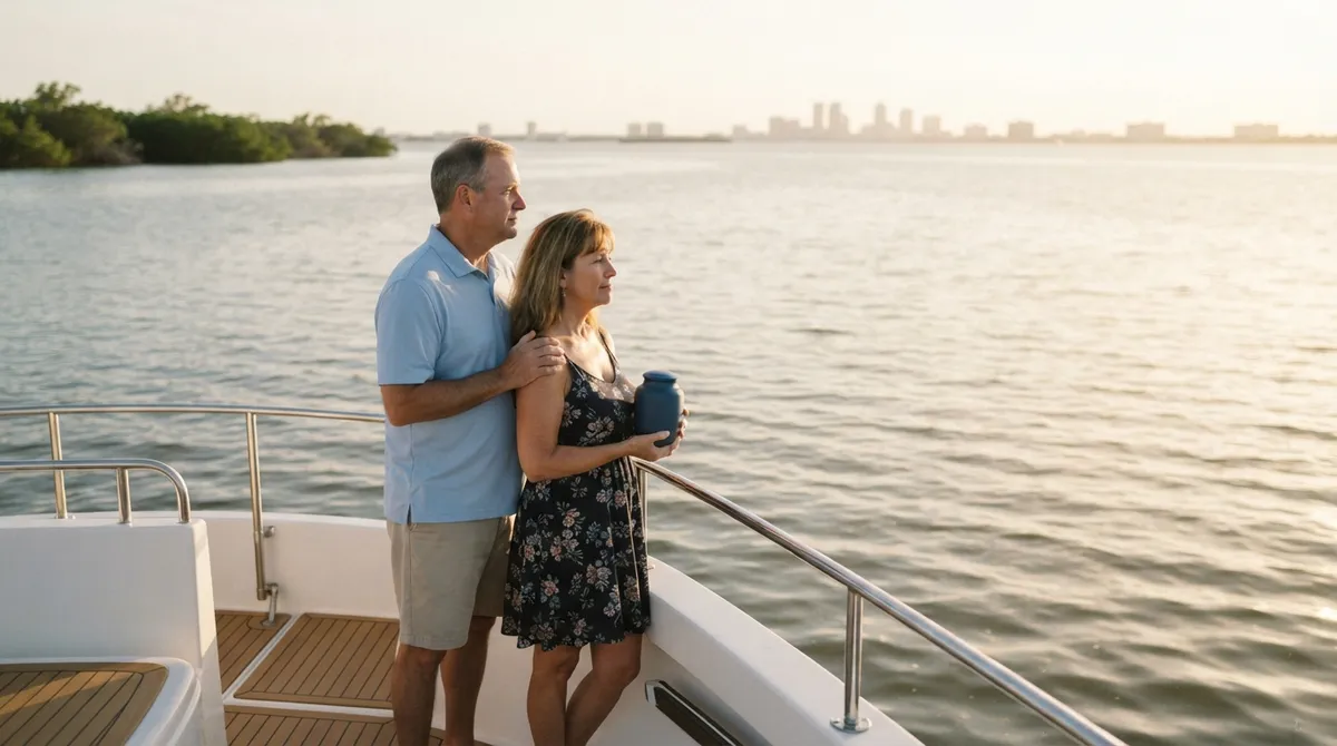 Non-attended ash scattering service Tampa Bay