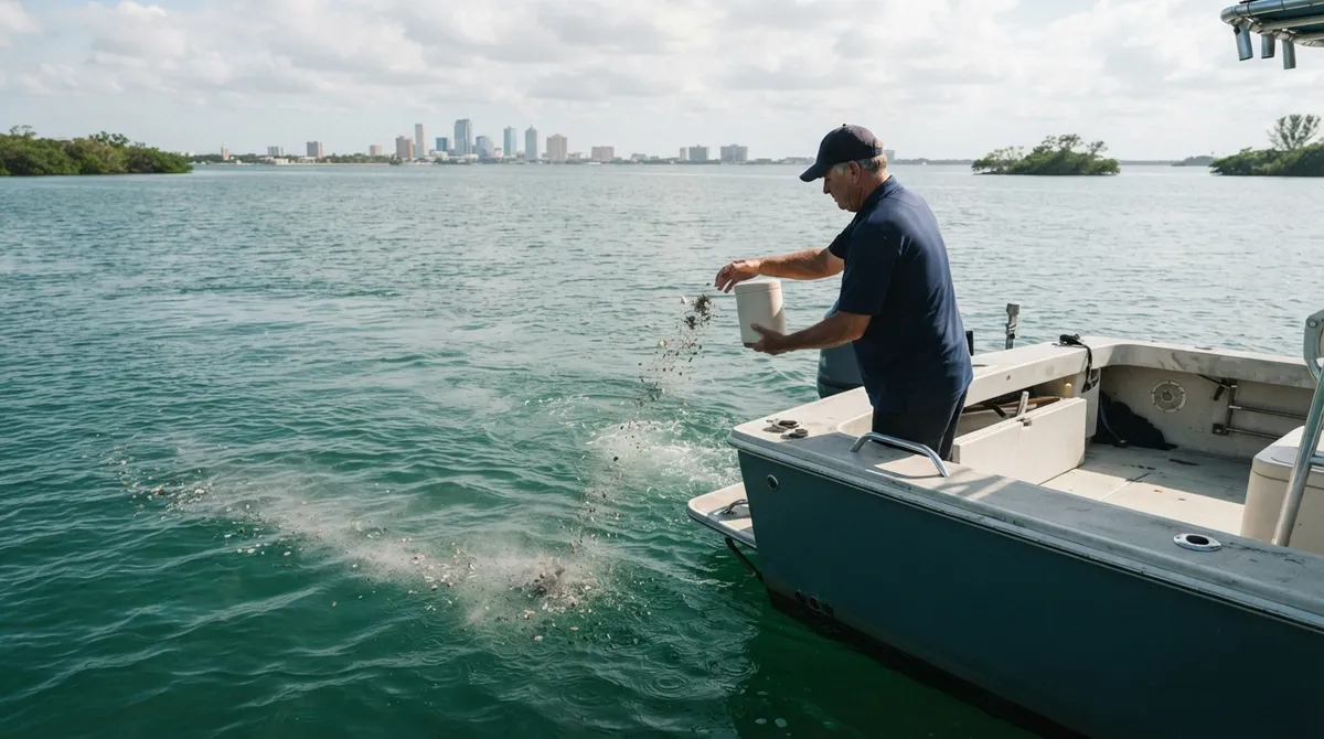 Non-attended ash scattering service Tampa Bay