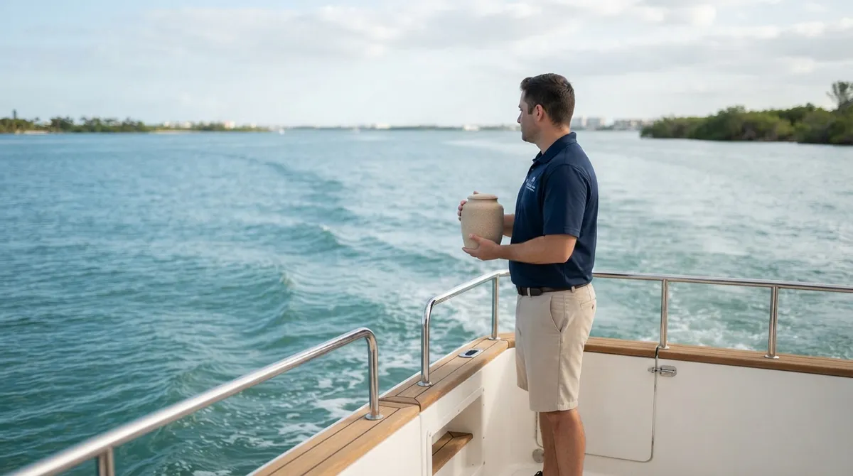Non-attended ash scattering service Tampa Bay