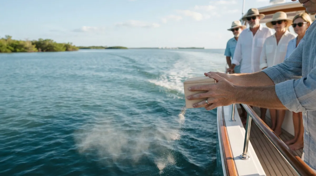 Pet ash scattering at sea Florida