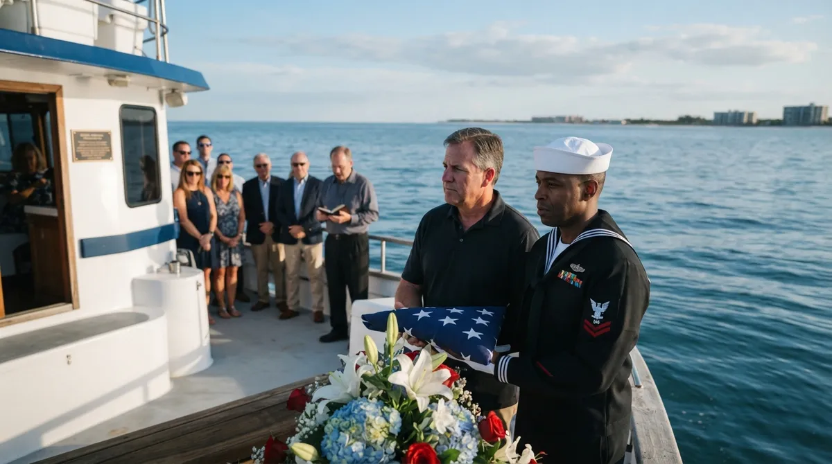 Veterans burial at sea Clearwater Florida