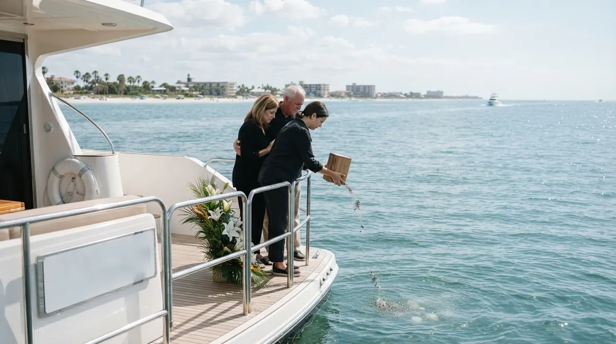 Ash scattering yacht charter Clearwater