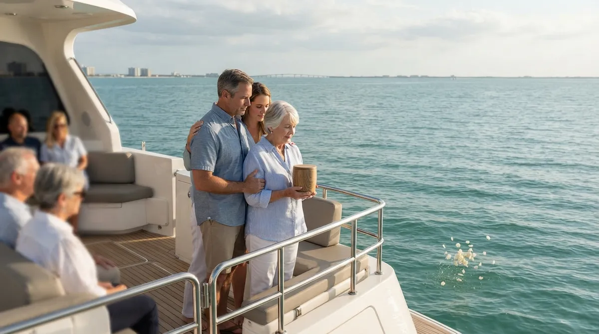 Ash scattering yacht charter Clearwater