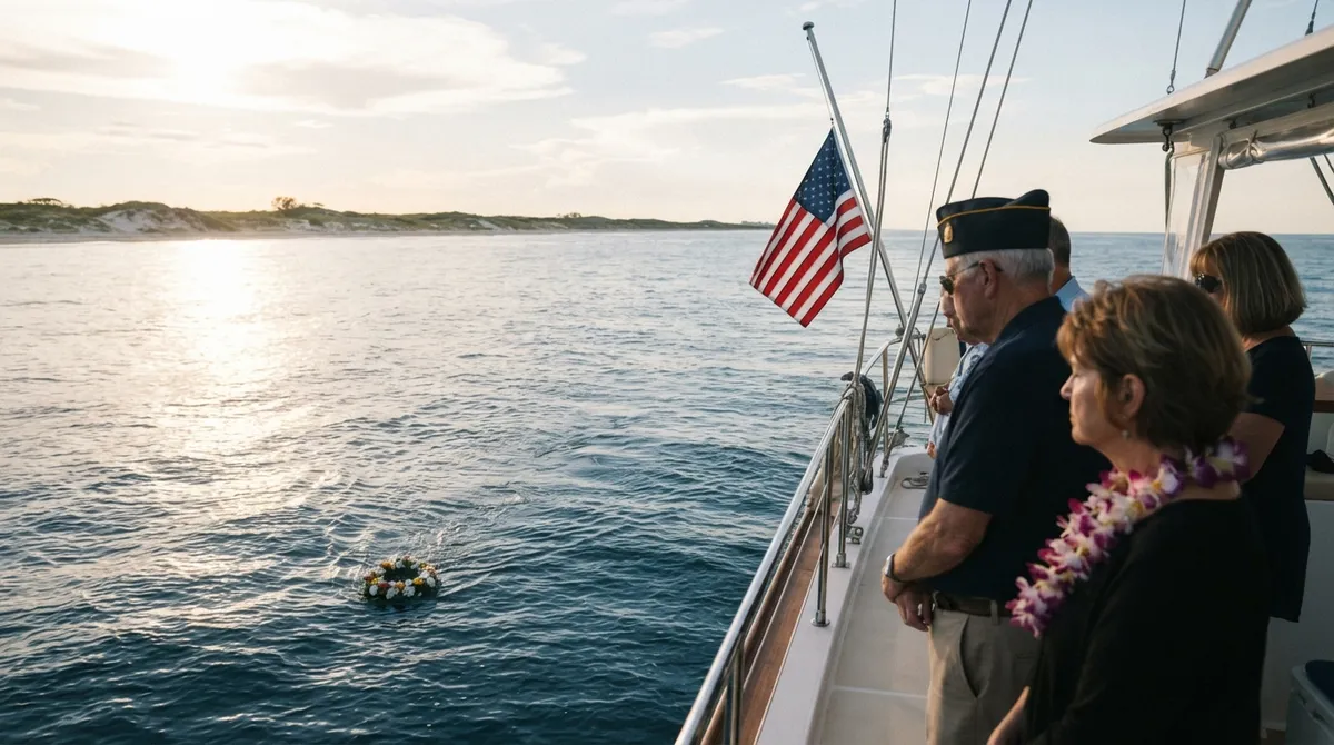 Veterans ash scattering ceremony at sea Florida