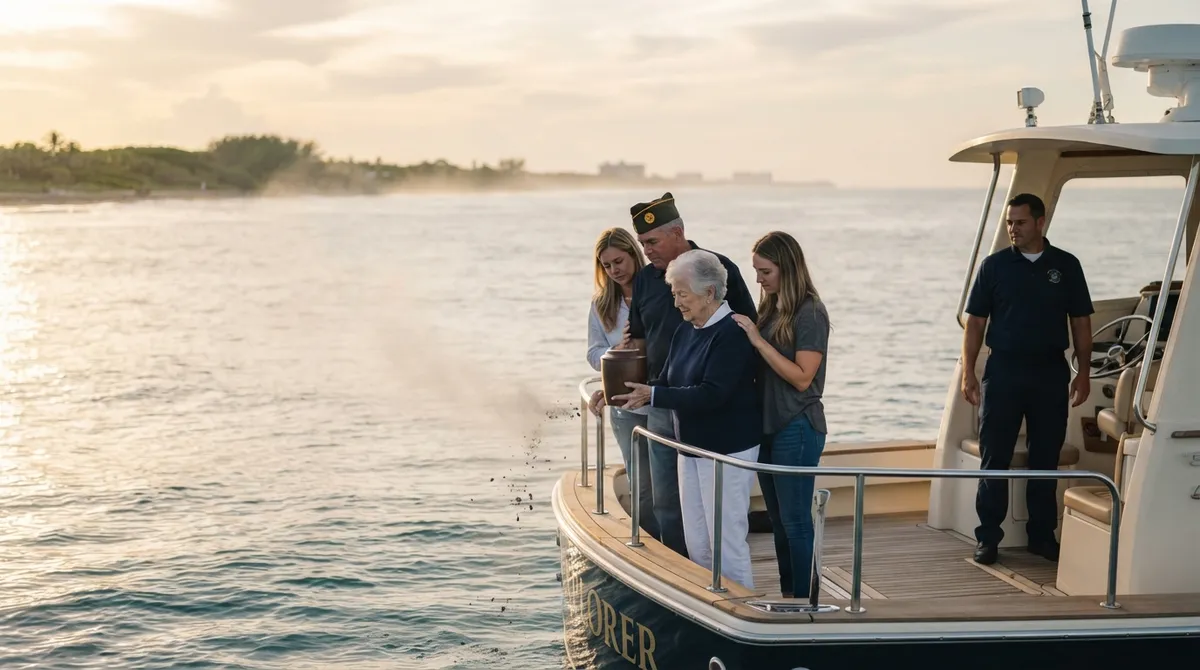 Veterans Ash Scattering Ceremony at Sea Florida