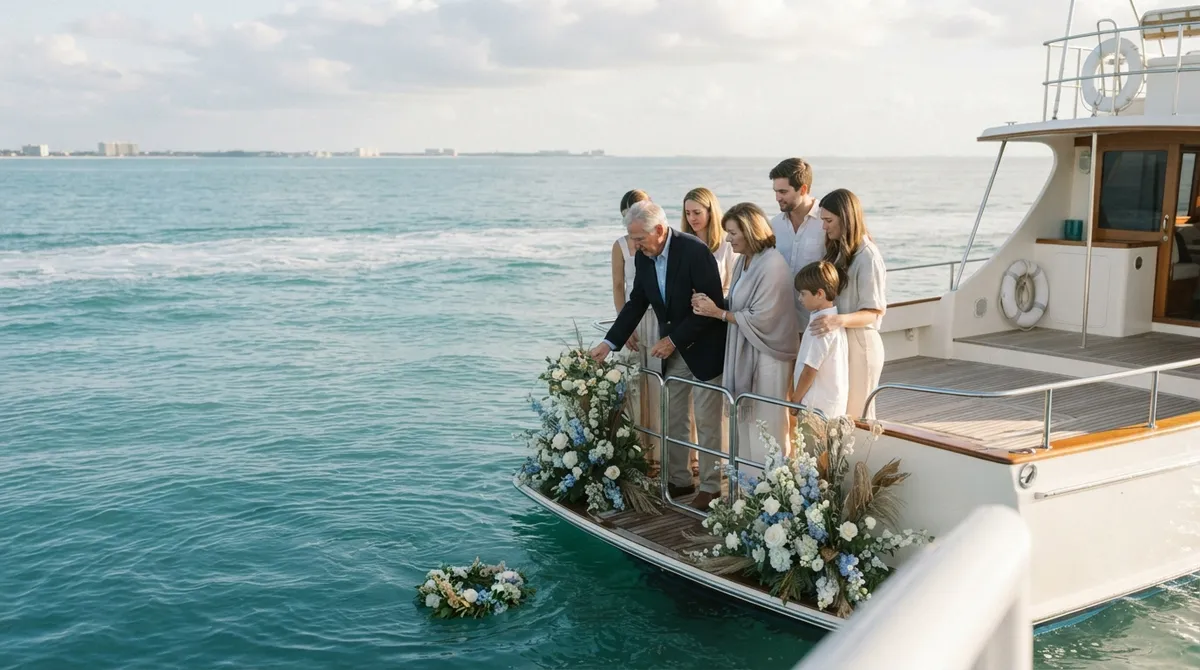 Dignified farewell ceremony at sea Clearwater