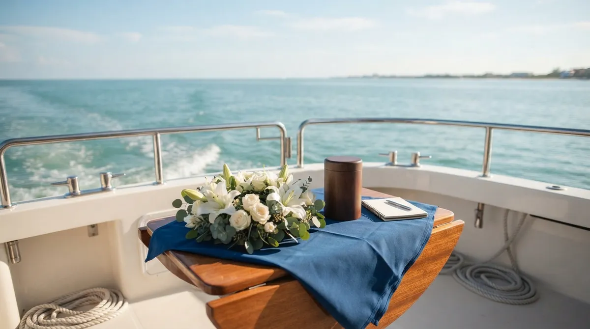 Dignified farewell ceremony at sea Clearwater