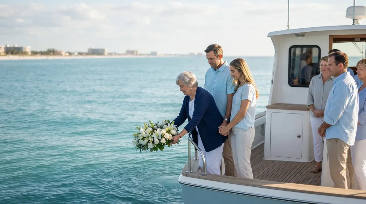 Dignified farewell ceremony at sea Clearwater