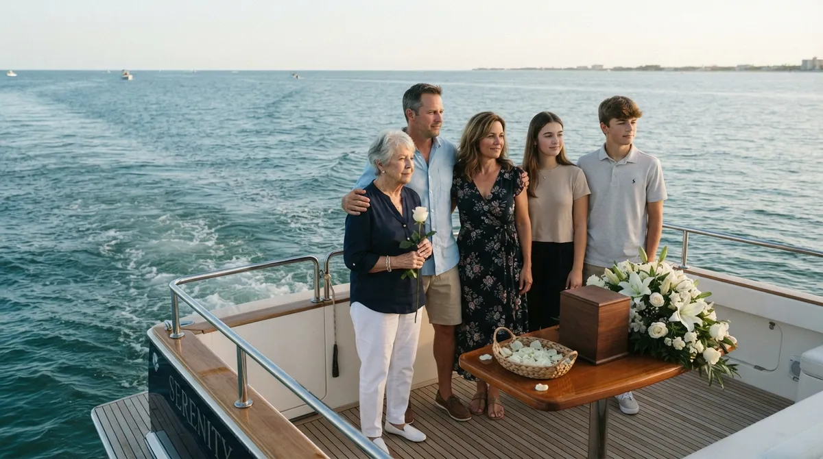 Dignified farewell ceremony at sea Clearwater
