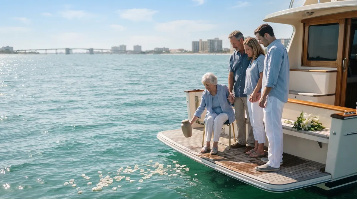 Ash scattering ceremony Clearwater Florida