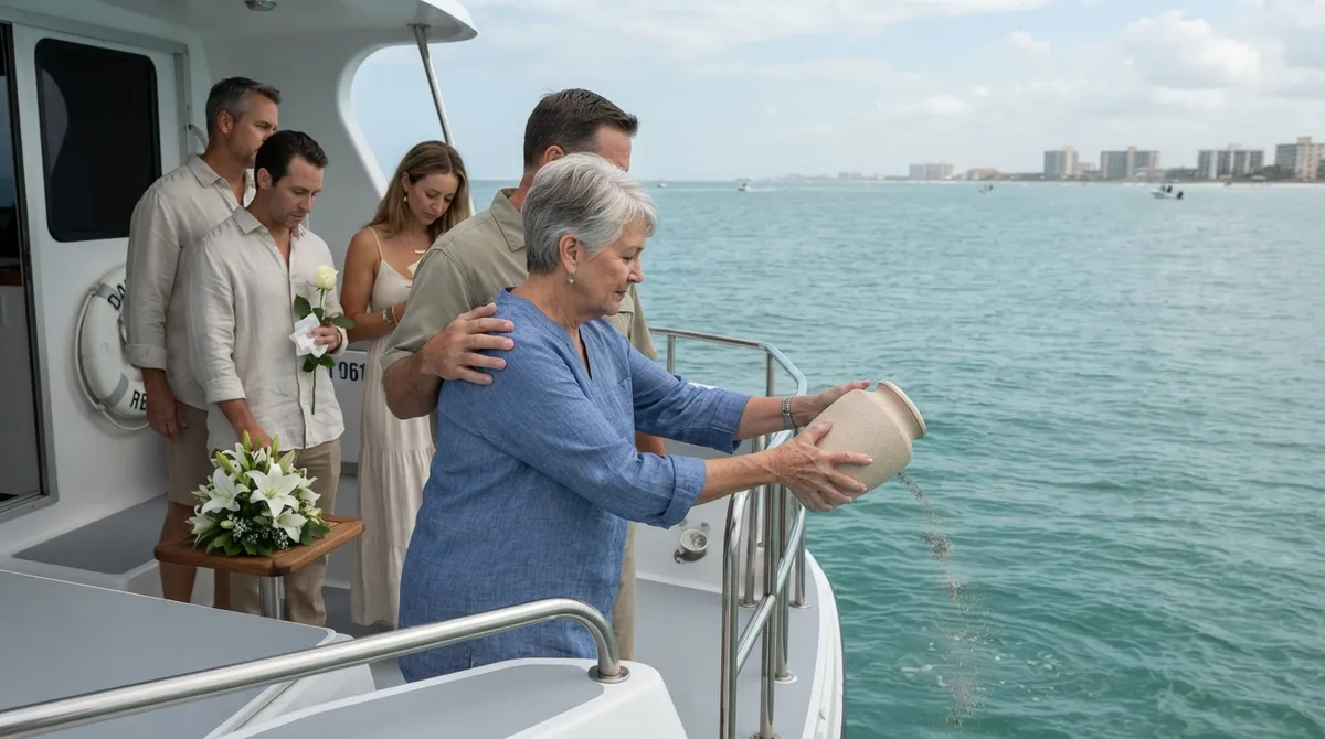 Ash scattering ceremony Clearwater Florida
